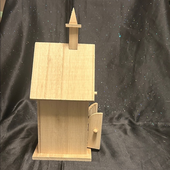 Natural Wood Church & Lighthouse Birdhouse Decor Bundle (LC) - Picture 4 of 11